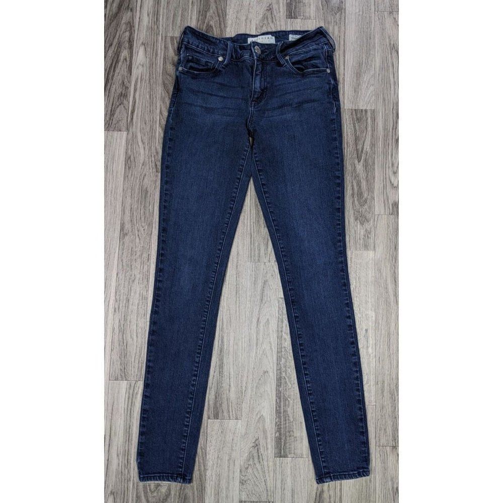 Bullhead Denim Co. Size 3 Low Rise Skinniest Whiskered Denim Blue Jeans
